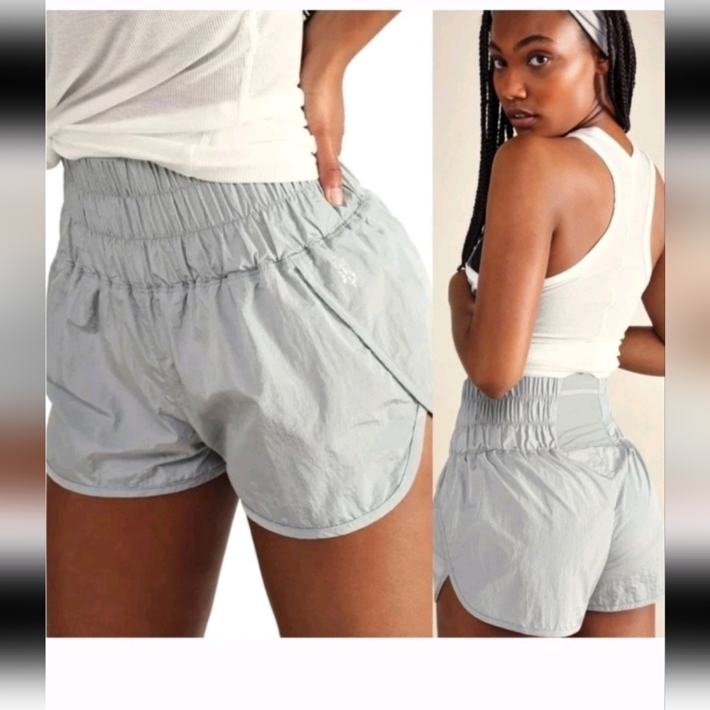 Free People Movement Womens Gray Way Home Running Workout Lightweight Shorts S
